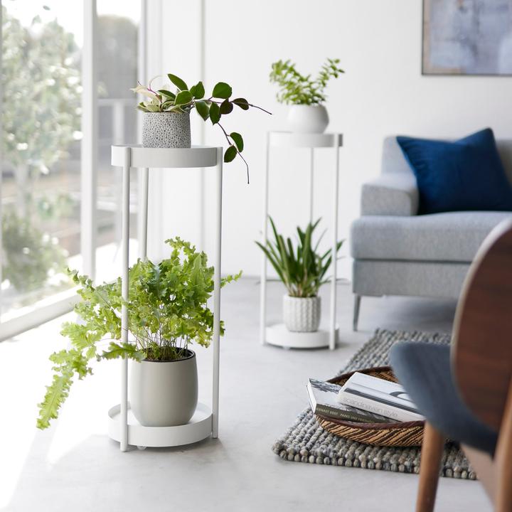 Actual product image Yamazaki 2-tier plant stand with castors TOWER