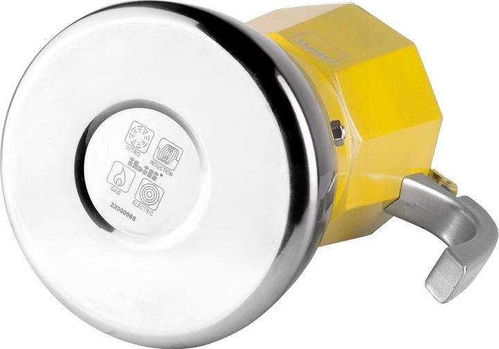 Image du produit Ibili Cafetière espresso Elba jaune 150 ml Jusqu'à 3 tasses, utilisation simple (3 Tasses)