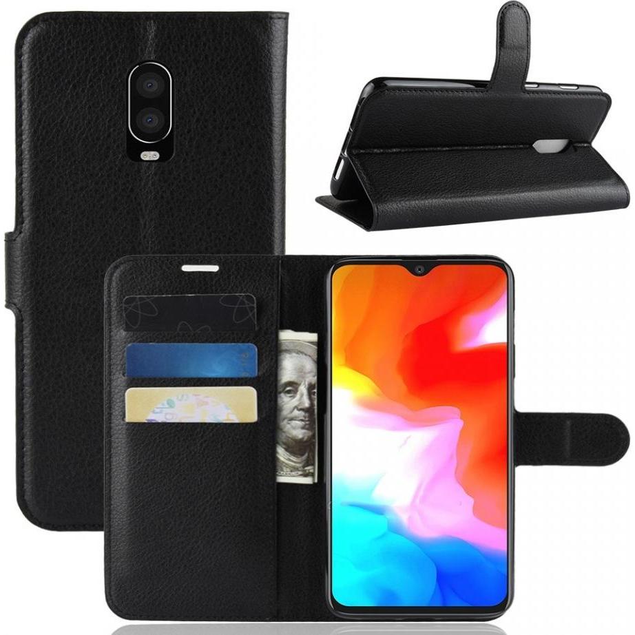 Screenguard OnePlus 6T Leather Guard Lederhülle (OnePlus 6T), Smartphone Hülle, Schwarz