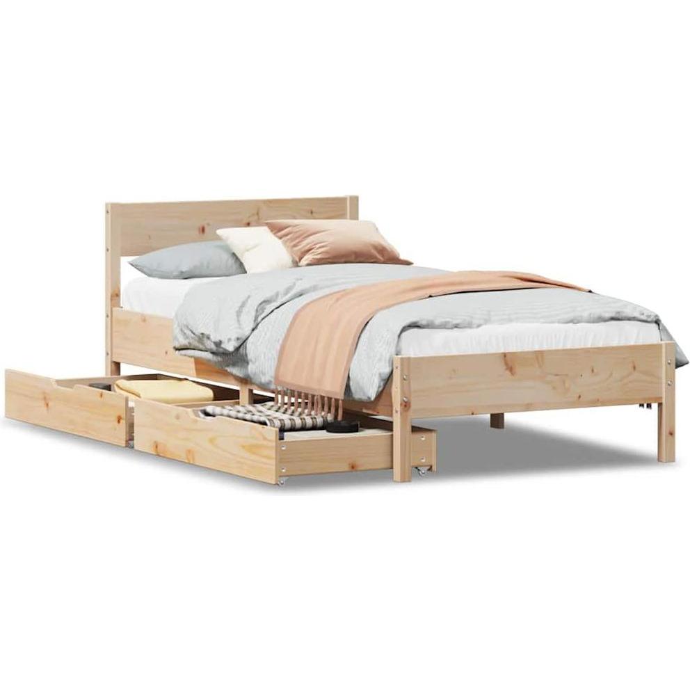 VidaXL, Bett, Bett ohne Matratze (75 x 190 cm)