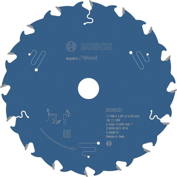 Actual product image Bosch Professional Zubehör Circular saw blade Expert for Wood 168 x 20 x 1.8/1.2 mm, T16
