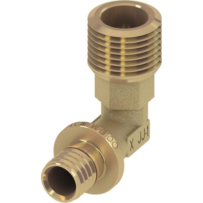 TECE, Rohrverbindungstechnik, TECEflex Winkelbergangsnippel 25 x R 1" Rotguss 707805 (Winkelverbindung)