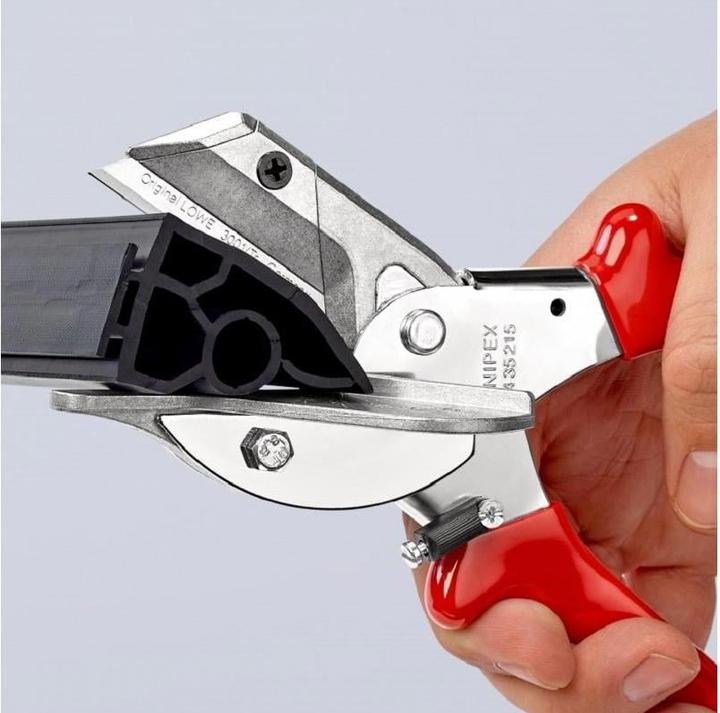 Actual product image Knipex Mitre Shears for plastic and rubber sections 94 35 215 (215 mm)