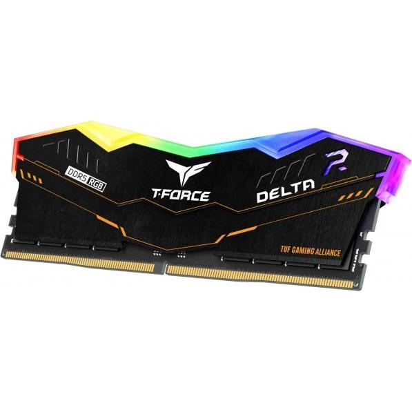 Thumbnail - Team Electronic Team Delta TUF RGB Black 32GB DDR5 5200-40, (2x16GB) (2 x 16GB, 5200 MHz, DDR5-RAM, DIMM), RAM, Schwarz