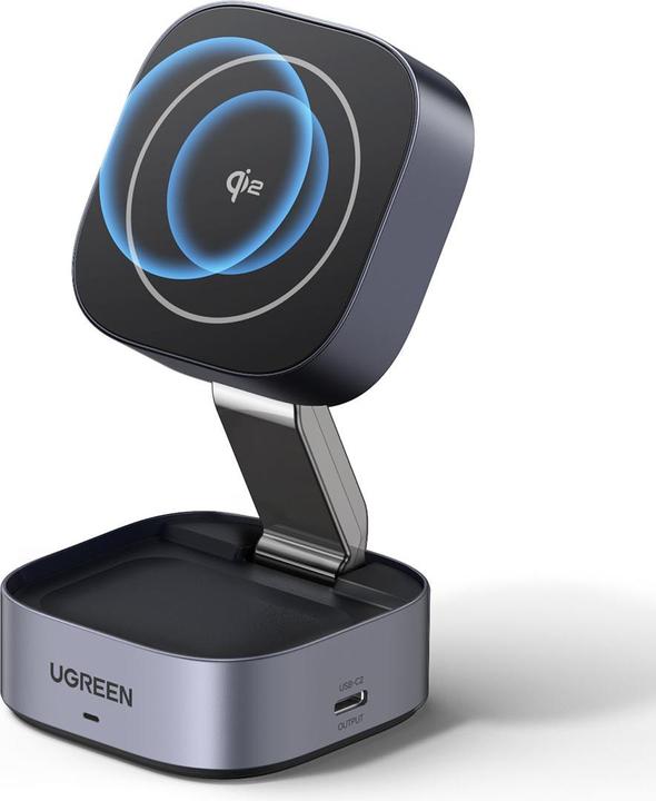 Ugreen 2-in-1 Qi2 Magnetic Foldable Charging Station (15 W)