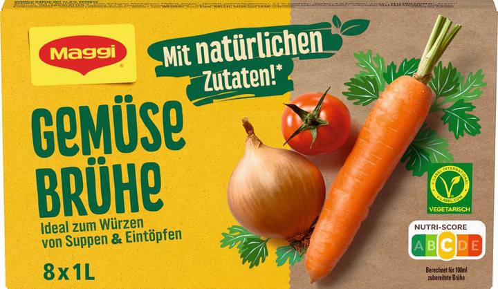 Produktbild Maggi Gemüse Brühe Faltschachtel 168g, ergibt 8x1L = 8L (8000 ml)