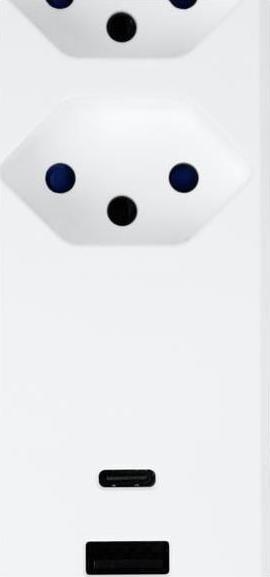 Actual product image Steffen Iq Pro (6 x, USB-A, USB-C, 3 m)