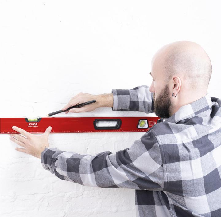Immagine prodotto Stier Livella a bolla Premium con magnete e tre livelle 400 mm ±0,5 mm/m (40 cm)