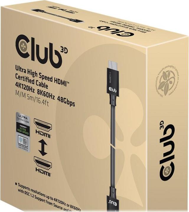 Immagine prodotto Club 3D HDMI (tipo A) - HDMI (tipo A) (5 m, HDMI, 2.1)