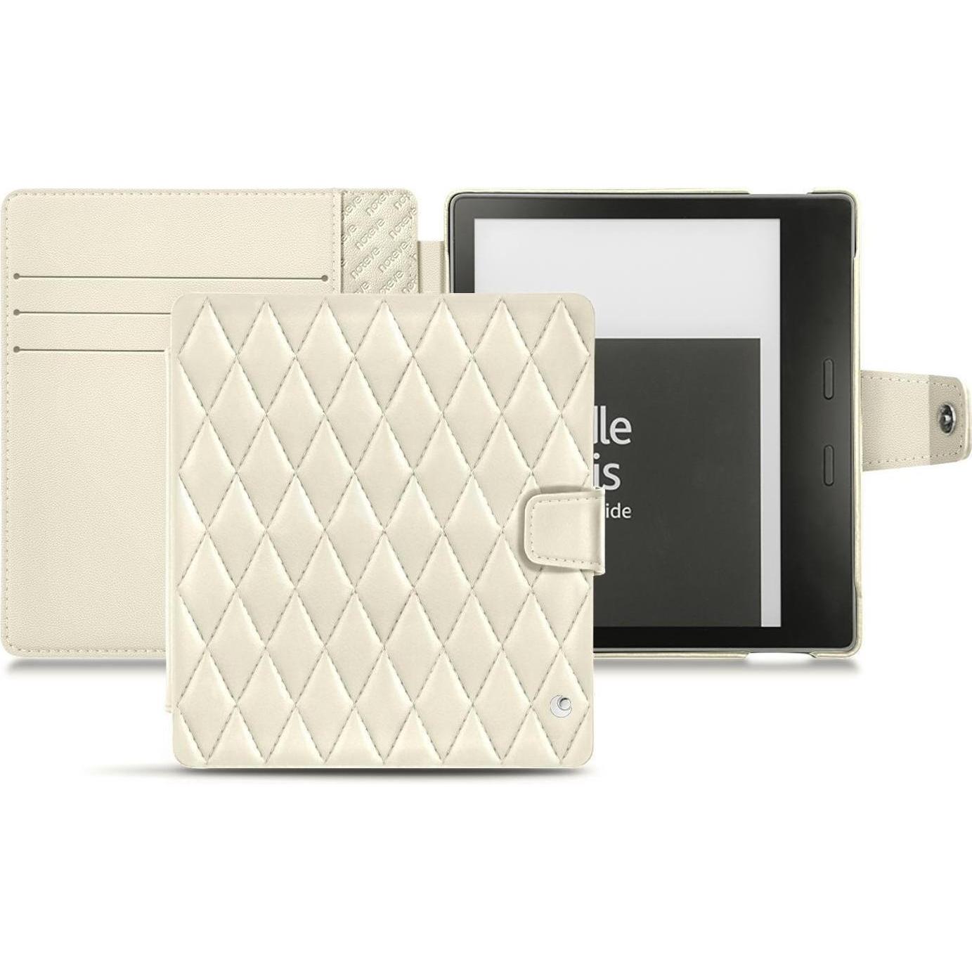Noreve Lederschutzhülle Wallet (Kindle Oasis (2019)), eReader Zubehör, Weiss