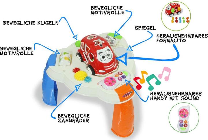 Actual product image Jamara Game table with shape car and cell phone