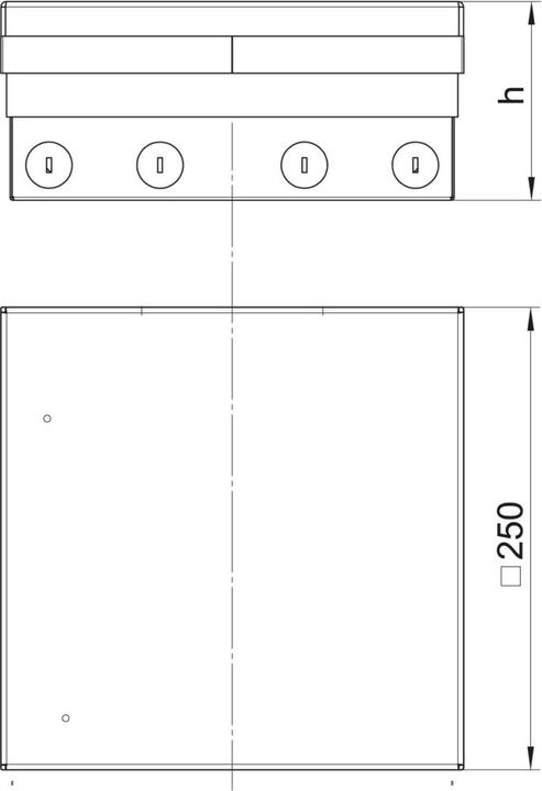 Produktbild OBO Bettermann Vertr Bodentank komplett 2x2-f.VDE-Steckdose UDHO