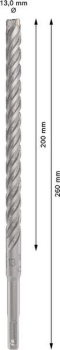 Actual product image DIY PRO SDS plus-5X hammer drill bit, 13 x 200 x 260 mm (13 millimetres)