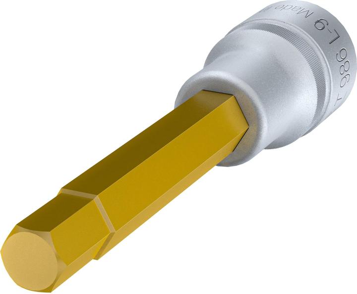 Produktbild HAZET Schraubendreher-Steckschlüsseleinsatz 986L-9 ∙ Vierkant12,5 mm (1/2 Zoll) ∙ Innen Sechskant P… (9 mm)