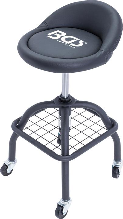 Produktbild BGS Werkstattstuhl | mit 4 Rollen | höhenverstellbar | 540 - 680 mm