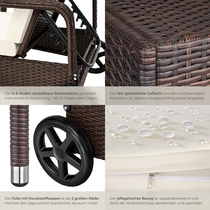 Immagine prodotto tectake Sonnenliege (200 cm)