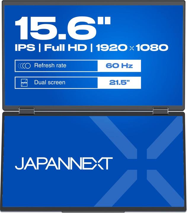 Image du produit Japannext 39,6cm JN-DMD-IPS156F Dual-Monitor M-Touch FHD (1920 x 1080 pixels, 15.60")