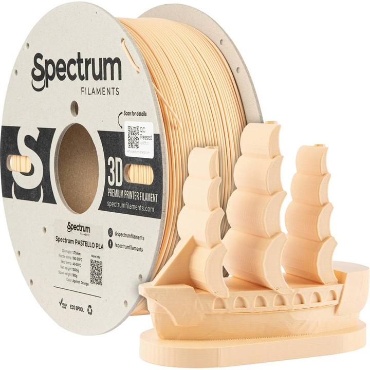 Produktbild Filament PLA Pastello apricot orange 1.0kg 1.75mm (PLA, 1.75 mm, 1000 g)