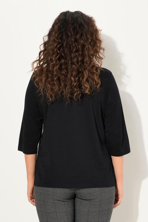 Actual product image Ulla Popken Face 3/4 Sleeve Graphic Tee (46, 48)