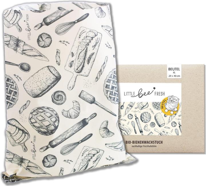 little bee fresh Bio-Bienenwachstuch Brotbeutel