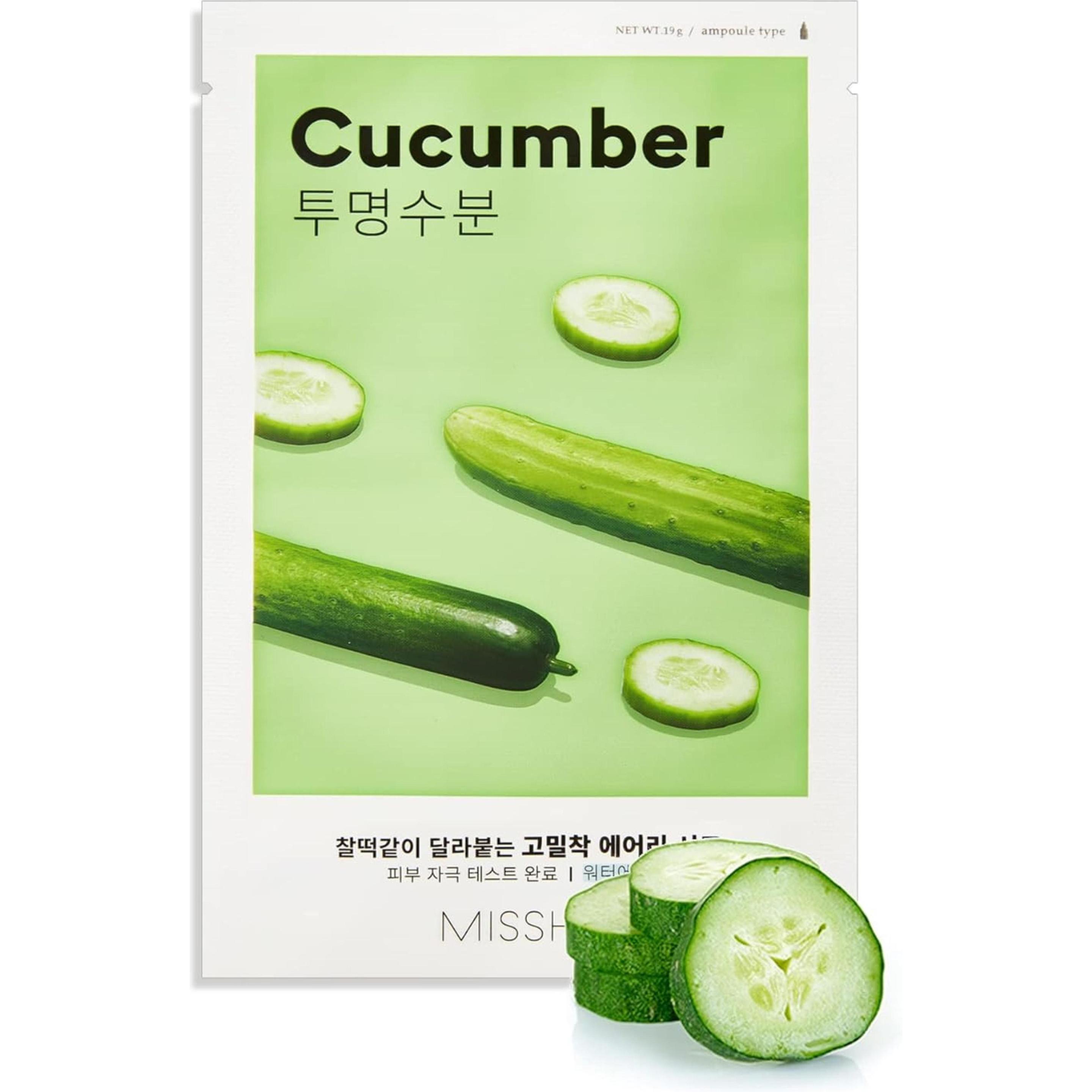 Missha, Gesichtsmaske, Air Fit Sheet Mask Cucumber 19g (19 ml)