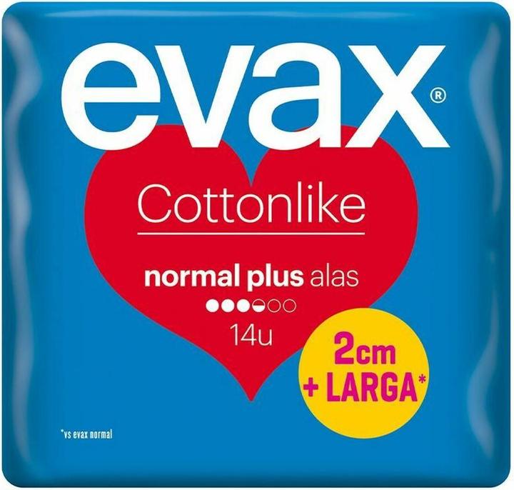 Produktbild Evax Cottonlike Normal Pads Wings Plus 14U (14 x)