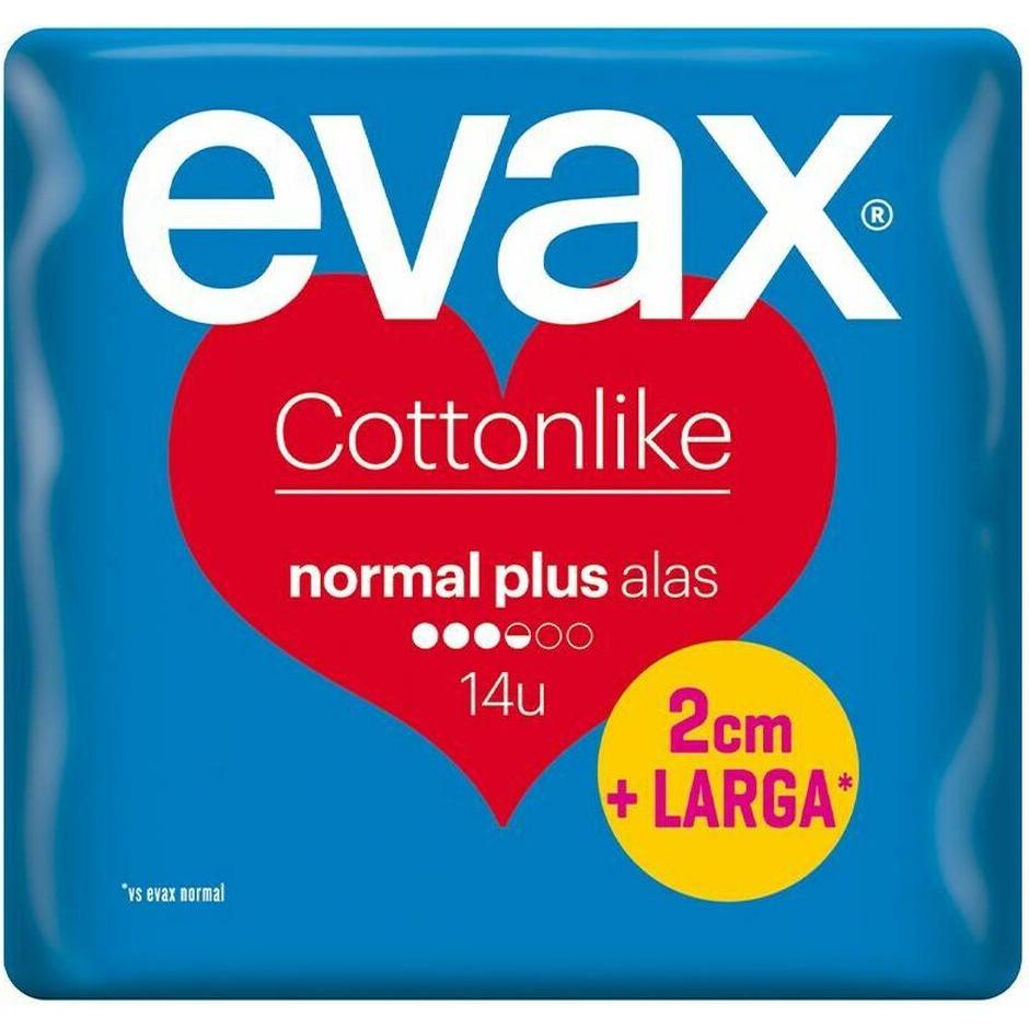 Evax, Binden, Cottonlike Normal Pads Wings Plus 14U (Damenbinden)