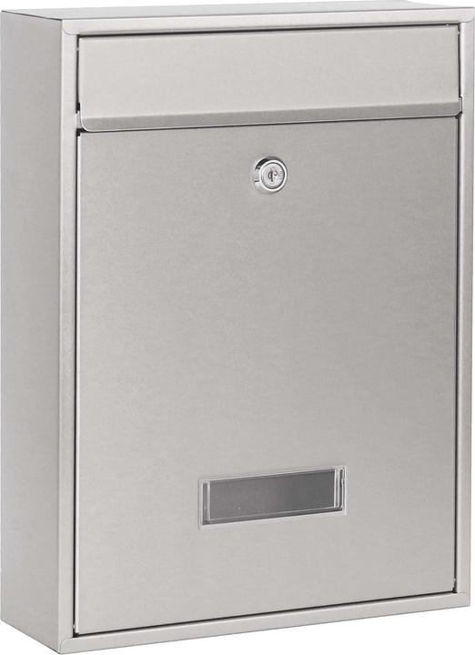 Wiltec Cassetta delle lettere V10 in acciaio inox 260x90x350mm serratura targhetta Postbox