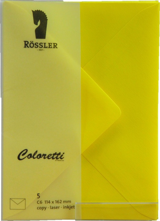 Produktbild Magni Briefumschläge Coloretti C6 5er goldgelb (C6, 5 x)