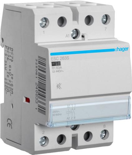 Image du produit Hager Contacteur sans ronflement63A 2S 230V ESC263S