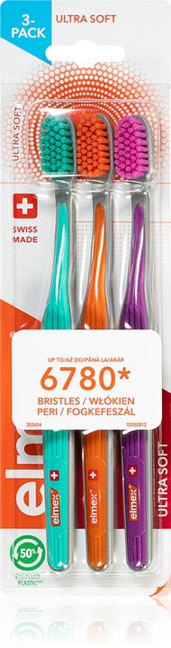 Actual product image Elmex Ultra Soft Toothbrush 3 pieces (Extra soft, 3x)