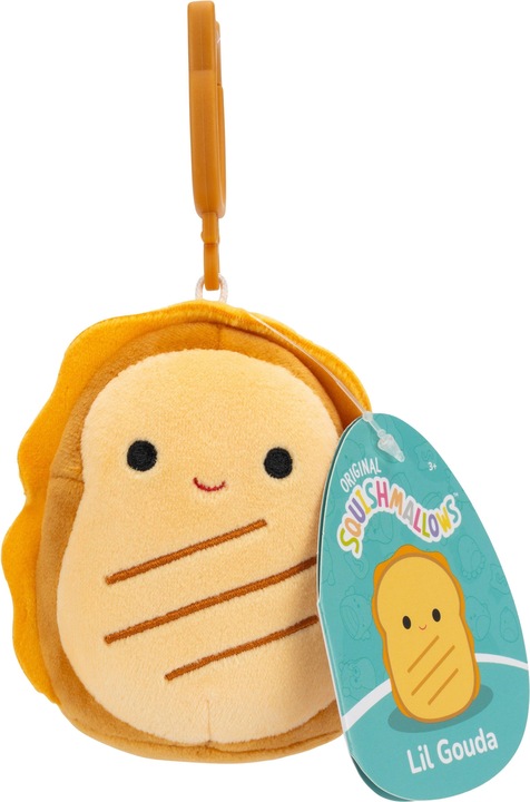 Produktbild Squishmallows - 9 cm P22 Clip On - Lil Gouda Grilled Cheese