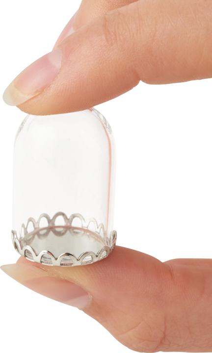 Actual product image Hobby & Crafting Fun Pendant "Glass bell", 2-pcs., 20 x 30 mm (Glass, metal)