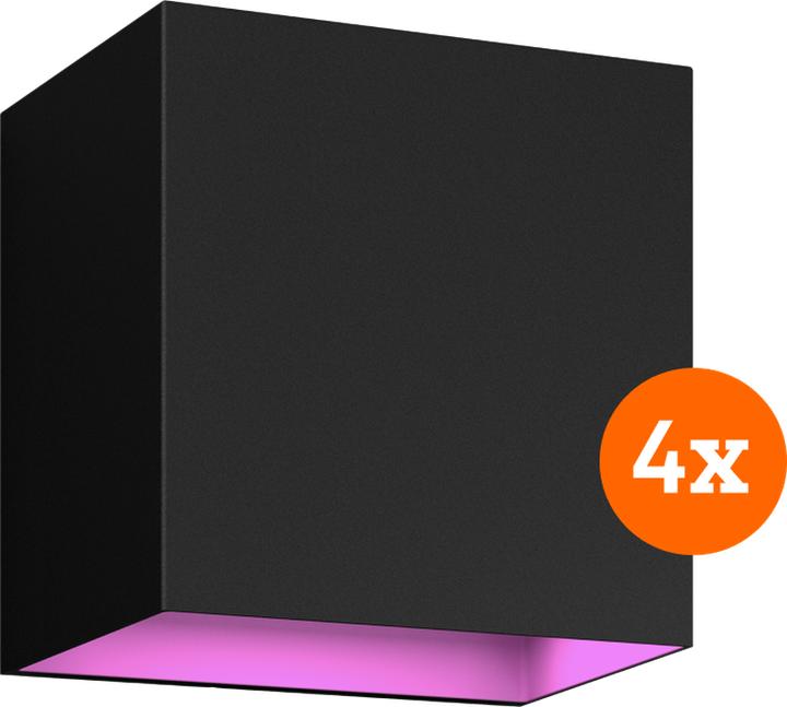 Produktbild Philips Hue schwingt nach unten weiss und Farbe - Zwart 4 -Pack