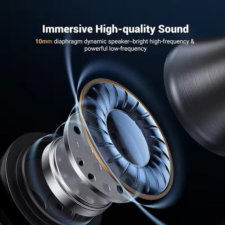 Actual product image Ugreen EP105 wired in-ear headphones, USB-C, 1.2m (black) (Cable)