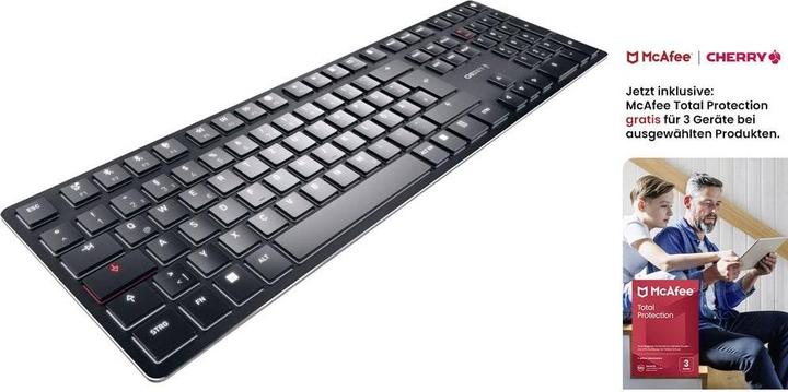 Image du produit CHERRY KW X ULP + McAfee 1Y 3 Users (DE, Sans fil, Filaire)