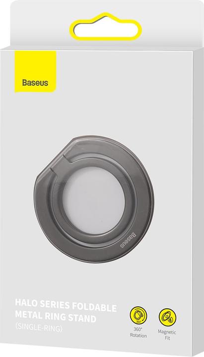 Image du produit Baseus Halo Series Stand de bague métallique pliableSingle-ringGrey