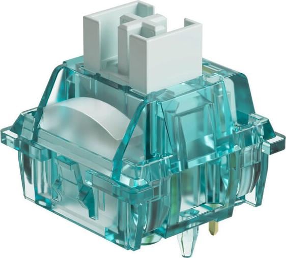 Actual product image Akko Creamy Cyan Switches, mechanical, 5-pin, clicky, MX-Stem, 50g - 45 pieces