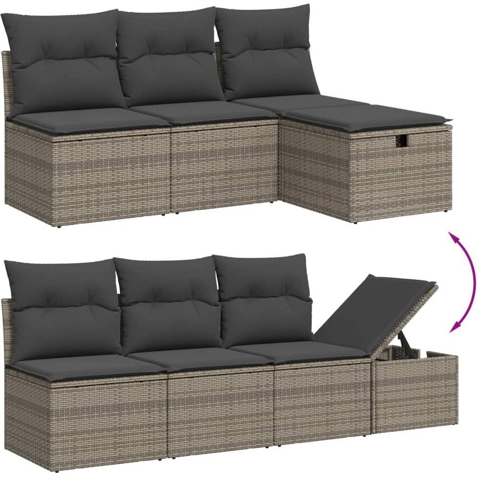 Thumbnail - VidaXL, Gartenlounge, 10-tlg. Garten-Lounge-Set mit Kissen