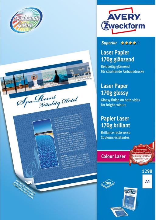 Produktbild Avery Superior Colour Laser Papier (170 g/m², A4, 200 Stk.)