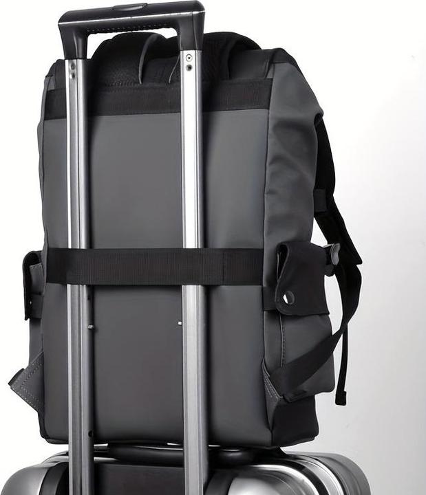 Produktbild Only-Bags.Store PU-Leder Herren Tasche, Trendy grosse Kapazität Reise-Rucksack, Cargo Casual Backpack
