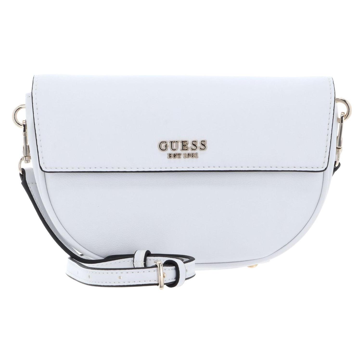 Guess, Damen, Handtasche, Cerelia Flap Shoulder Bag, Weiss
