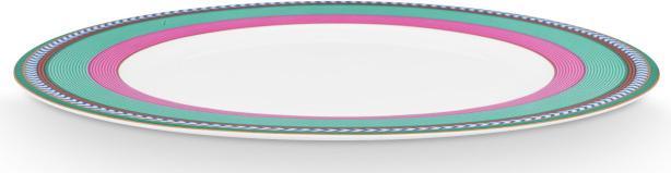 Produktbild PIP Studio Chique Stripes Speiseteller pink-green 28cm (1 x)
