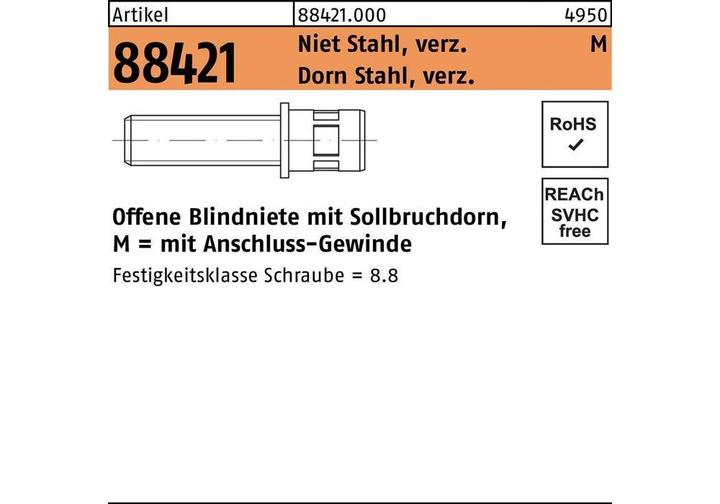 Image du produit Rivet POP R 88421 m.Gewinde