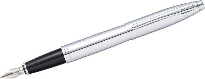 Image du produit Cross Stylo Plume Calais Chrome Brillant M Coffret Cadeau (Chromage, 1 x)