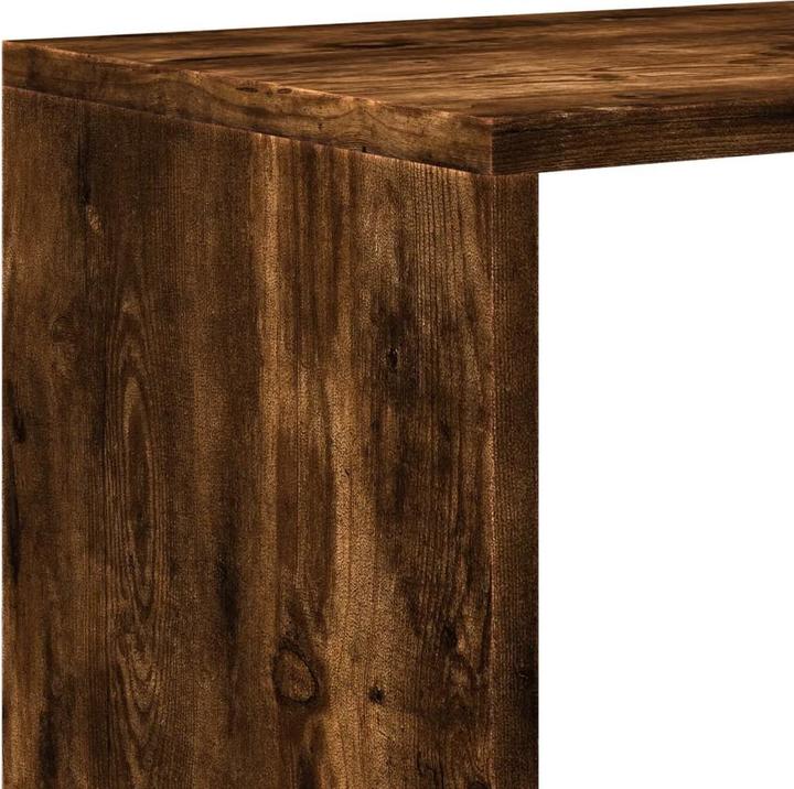 Produktbild VidaXL Raumteiler Bücherregal Standregal Treppenregal 3 Stufen Räuchereiche (123 x 29 x 123 cm)