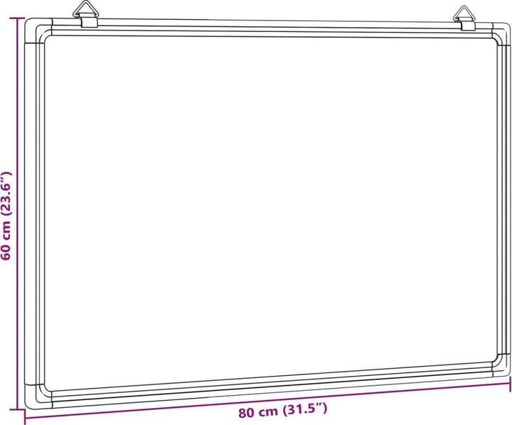 Actual product image vidaXL Whiteboard (80 x 60 cm)