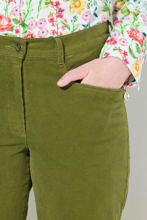 Produktbild Ulla Popken Cordhose Mony, Komfortbund, Reissverschlusstaschen (58)