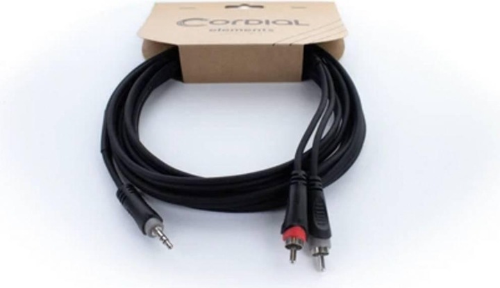 Actual product image Cordial 14856 Klinke / Cinch Audio Y-Adapter (1x Klinkenstecker 3.5 mm - 2x Cinc