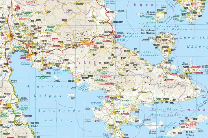 Actual product image Map Peloponnese